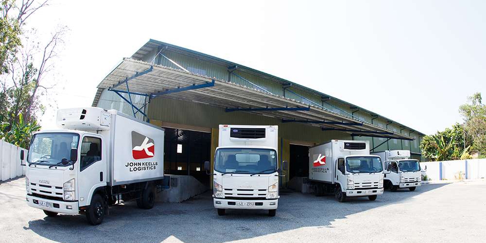 John Keells Logistics trucks at loading dock