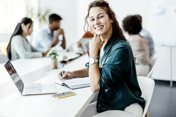 Female Employee Smiling in the Office