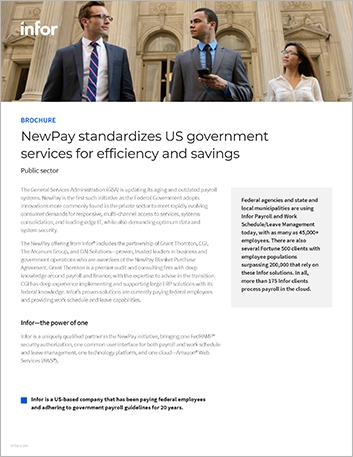 NewPay standardizes US government services for efficiency and savings Brochure English