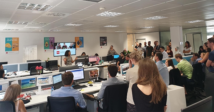 People in the Infor Barcelona office