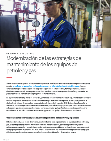 th Modernizing oil and gas equipment maintenance strategies Executive Brief Spanish Spain 