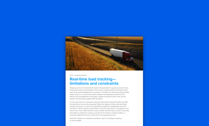 real-time load tracking
