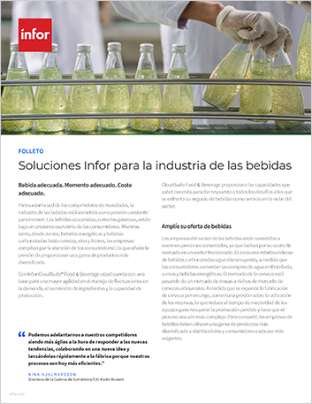 Infor solutions for the beverage industry   Brochure Spanish Spain 457px