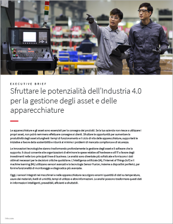 th Unlock the potential of   Industry 4 0 for equipment and asset management Executive Brief Italian