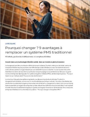 th Why change 9 benefits of replacing a   legacy hotel PMS White Paper French 1