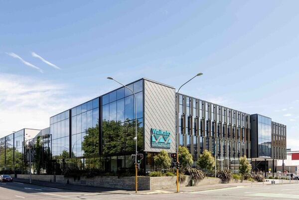 office building on street corner