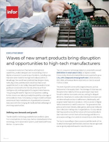 Waves of new smart products bring disruption and opportunities to high tech manufacturers Executive Brief Eng
