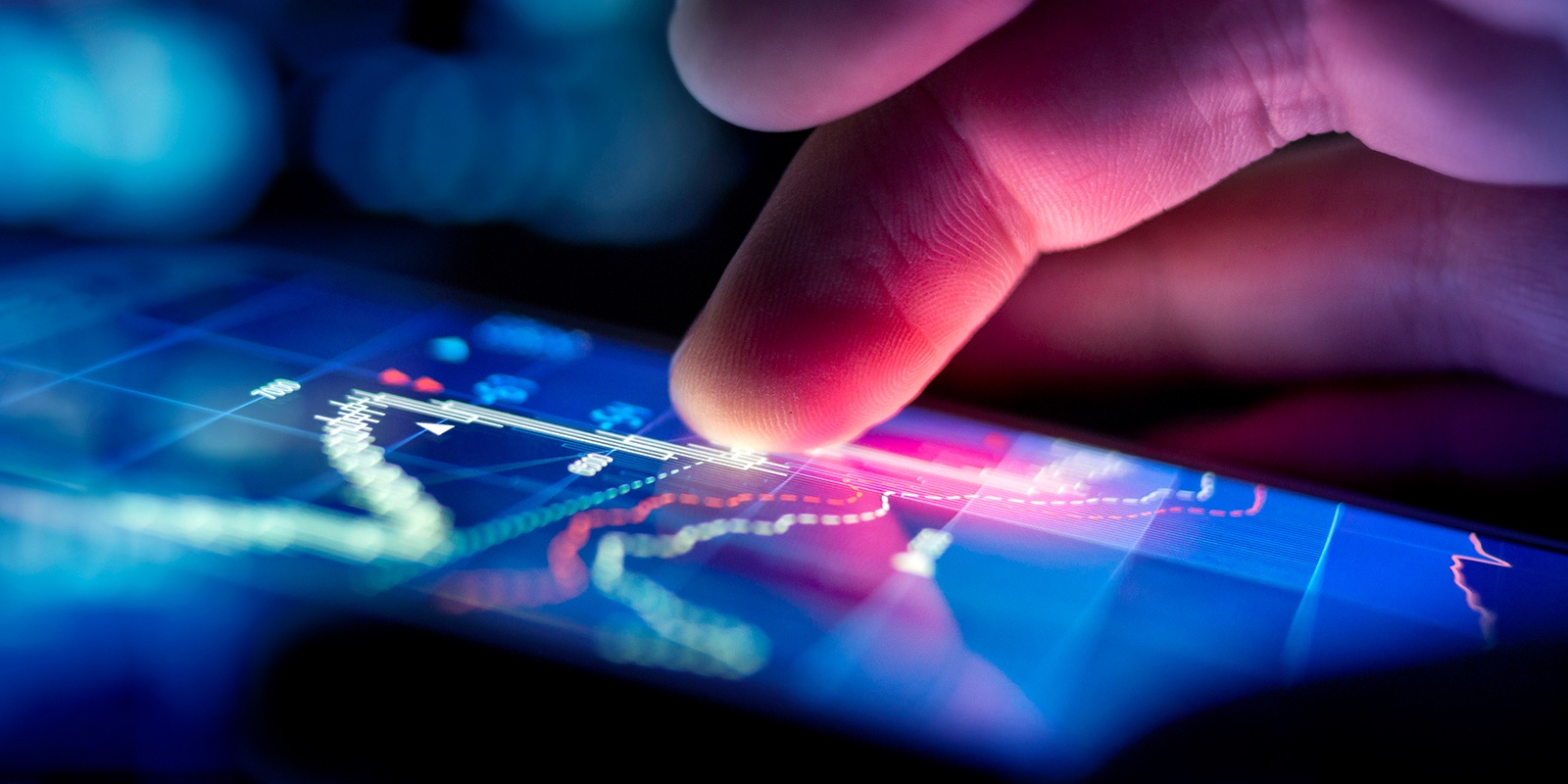 Person using an AI-powered dashboard on a tablet