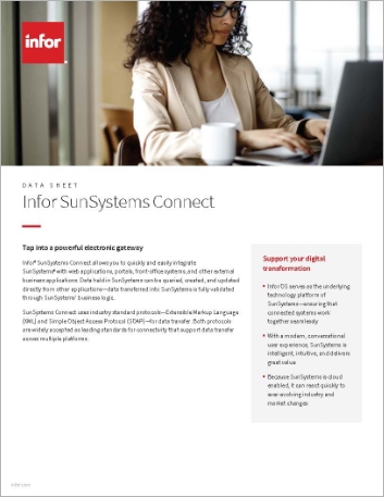  Infor SunSystems Connect Data Sheet   English 