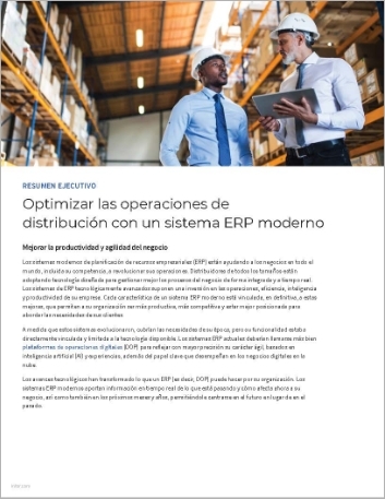 th Revolutionize distribution operations with a modern ERP system Executive Brief Spanish Spain 
