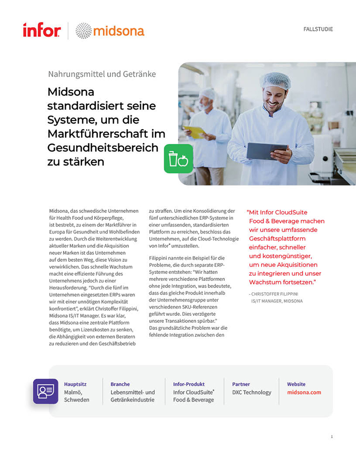 Midsona standardizes systems to grow   health market leadership Case Study German 457px