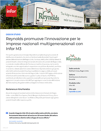 Reynolds spurs innovation for multi   generational national business wiInfor M3 Case Study Italian 457px