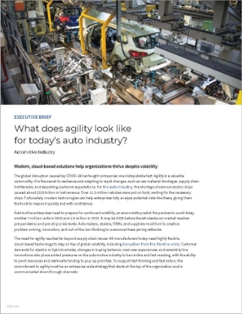 What does agility look like for today's auto industry