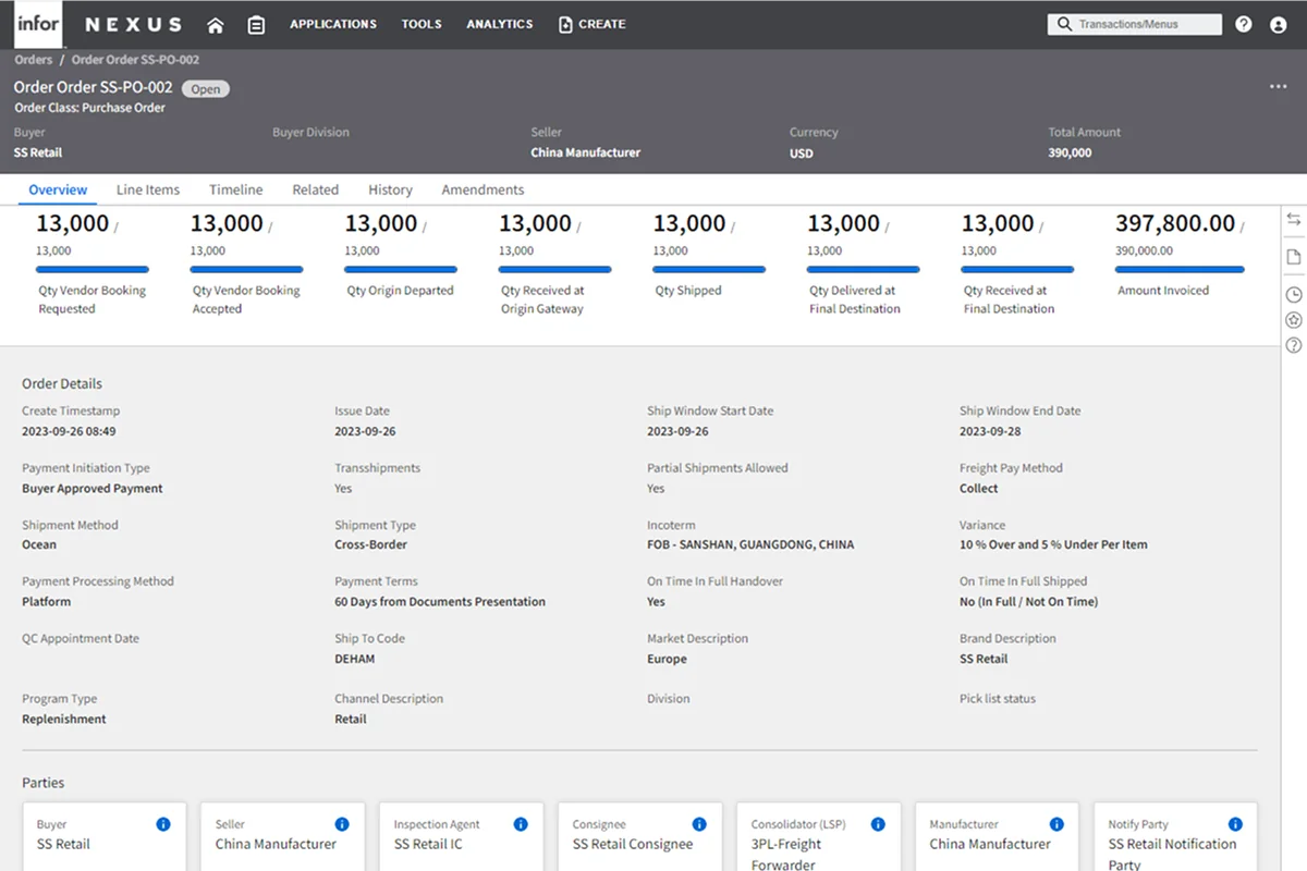 Infor Nexus Procure-to-Pay Automation software demo