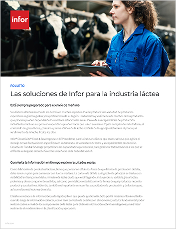 Infor delivers solutions for the dairy   industry Brochure Spanish Spain 457px