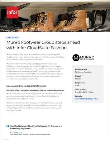 th Munro Footwear Group Case
  Study Infor CloudSuite Fashion Fashion APAC English 457px 2021 07 13 121142