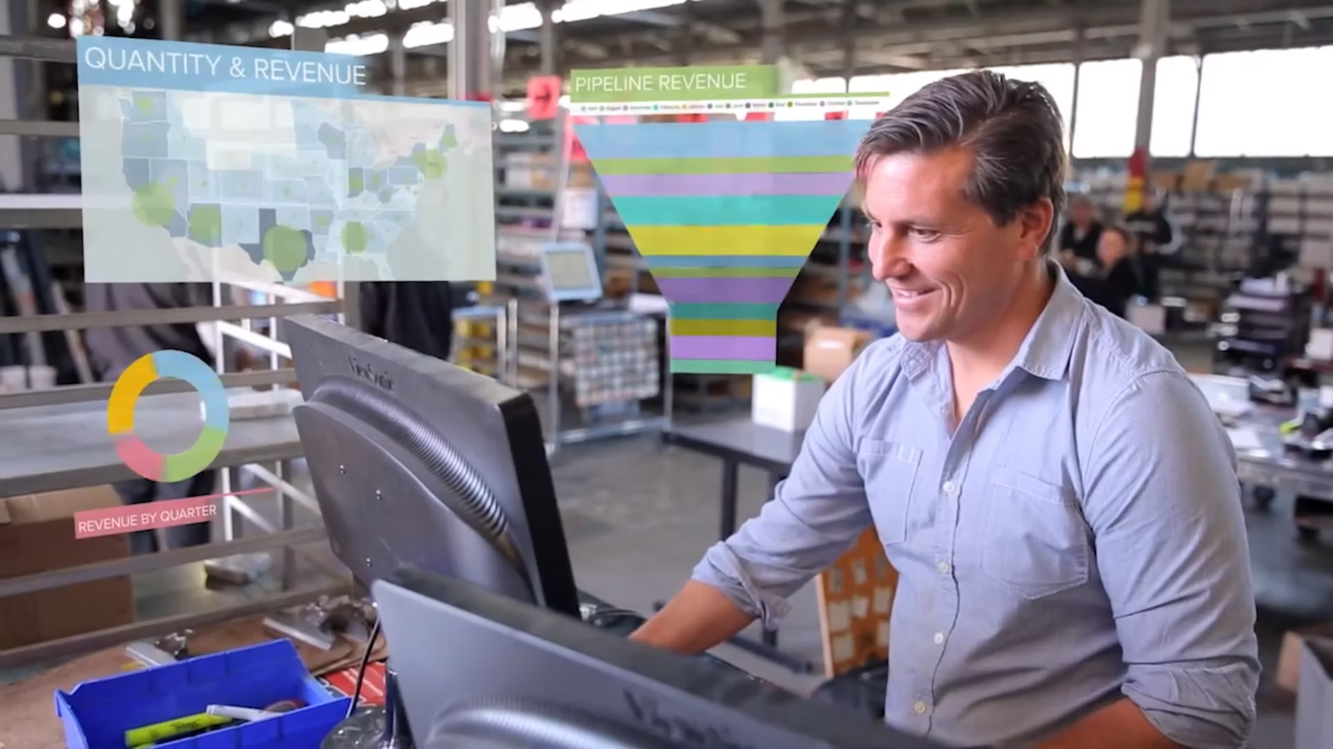 man working on computer