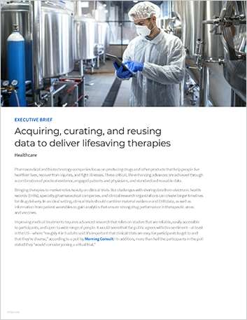 Acquiring curating and reusing data to deliver lifesaving therapies Executive Brief
  English