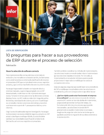 th 10 questions to ask your ERP vendors   during the selection process Checklist Spanish LATAM 457px