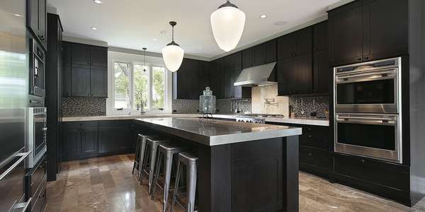 27580235 Kitchen with dark wood cabinetry   1