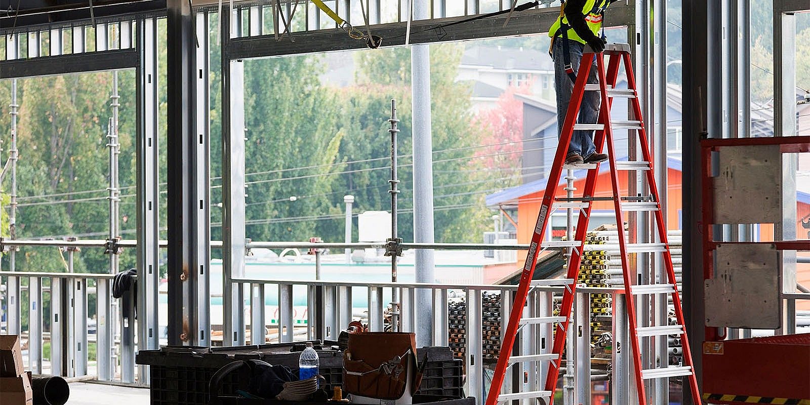 Man working at a construction site