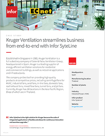  Kruger Ventilation Industries Asia Co Ltd   Case Study Infor Syteline HVAC English    