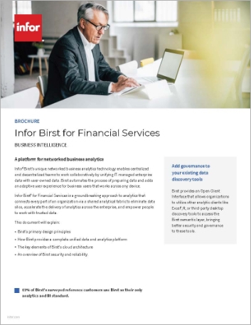 Infor Birst for Financial Services Brochure English