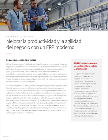 th Improve business productivity and agility with modern ERP Executive Brief Spanish Spain 