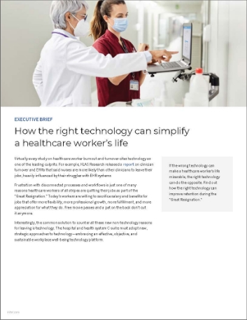 How the right technology can simplify a
  healthcare worker’s life Executive Brief English 457px