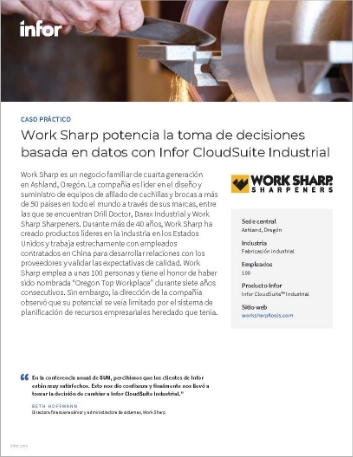 th Work Sharp Case Study Industrial Manufacturing Infor CS Industrial AMER Spanish Spain 