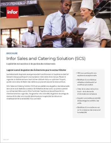 th Infor Sales and Catering Solution SCS   Brochure French 1