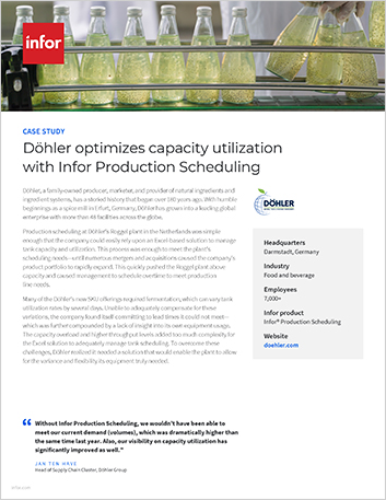 Döhler optimizes capacity utilization
  wiInfor Production Scheduling Case Study English 457px