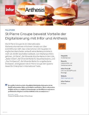 St Pierre Groupe proves benefits of   digitalisation with Infor and Anthesis Case Study German 457px