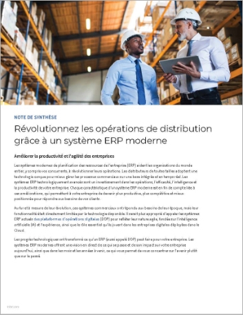 th Revolutionize distribution operations   with a modern ERP system Executive Brief French France