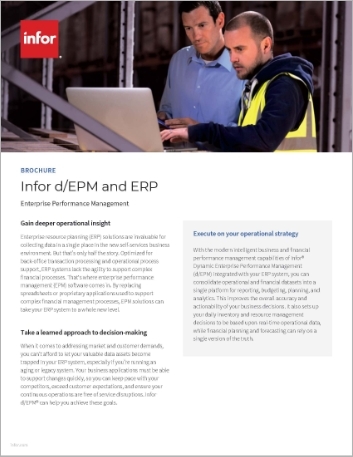 Infor dEPM and ERP Brochure English