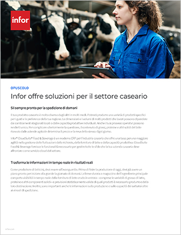 Infor delivers solutions for the dairy   industry Brochure Italian 457px