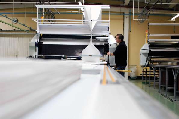 inside of a clothing manufacturing facility