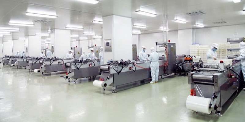 photo of the inside of the food production factory