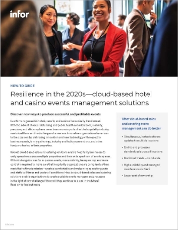 Resilience in the 2020s -  Cloud based hotel and casino events management solutions