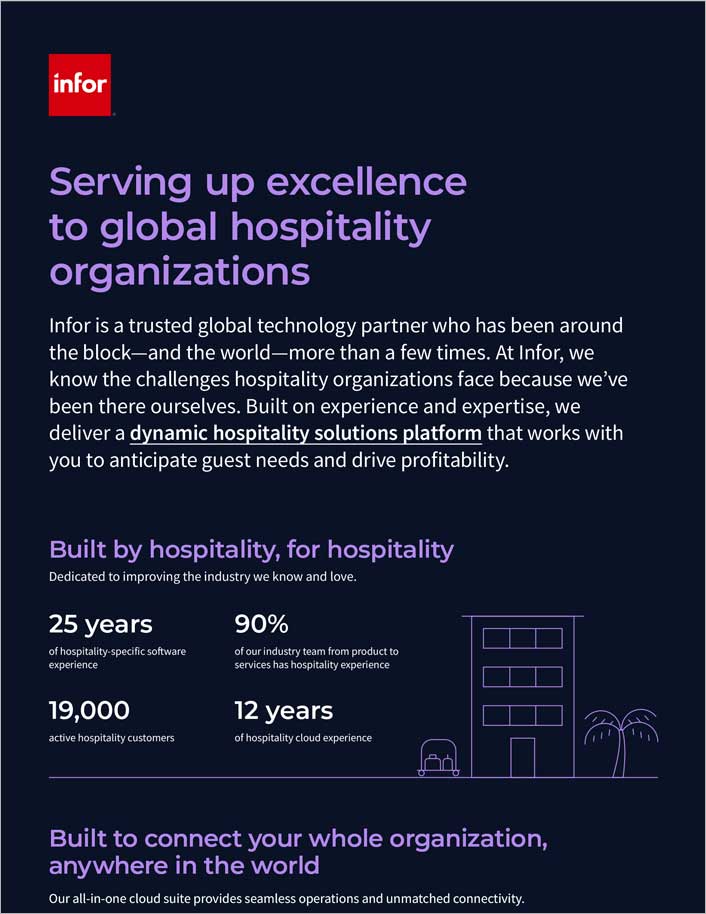 Serving up excellence to global
  hospitality organizations Infographic English 457px