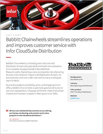 Babbitt Chainwheels Case Study CloudSuite Distribution Manufacturing and distribution   NA English