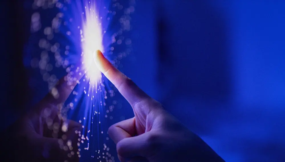 Finger using a touchscreen