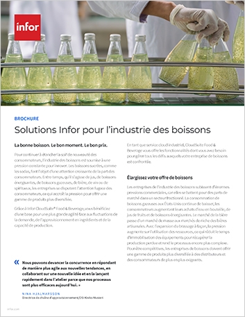 th Infor solutions for the beverage   industry Brochure French France