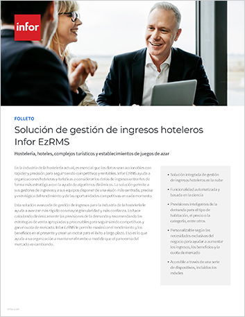 Infor EzRMS Hotel Revenue Management Solution Brochure Spanish Spain 457px