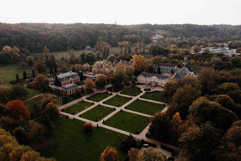 historic hotel mansion formal garden  rural