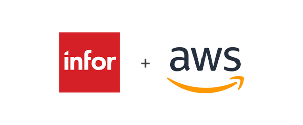 โลโก้ Infor และ AWS