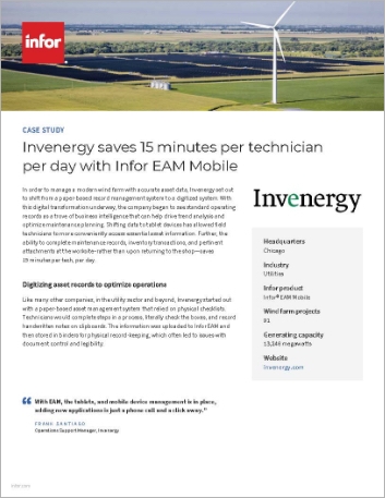  Invenergy Case Study Infor EAM Mobile   Utilities NA English    