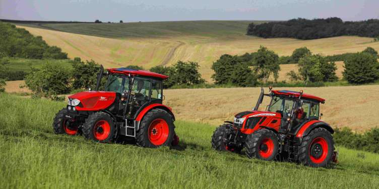 Tractors on a meadow