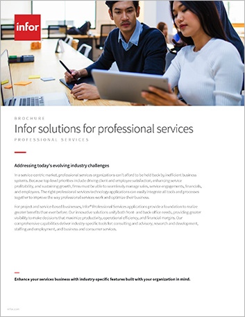  Infor solutions for professional services   Brochure English 