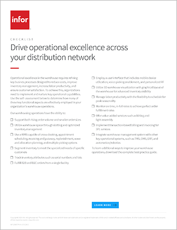 Drive operational excellence across your distribution network Checklist   English